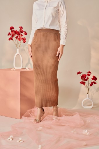 Pencil Skirt In Coffee