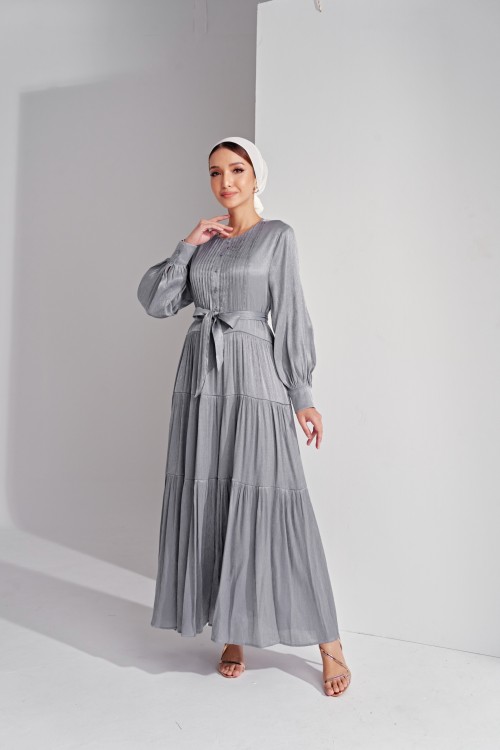 Della Dress In Steel Grey