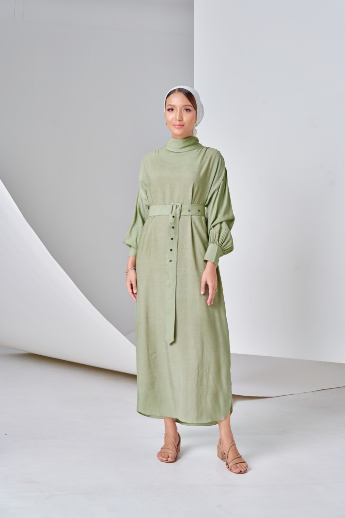 Navea Dress In Pistachio