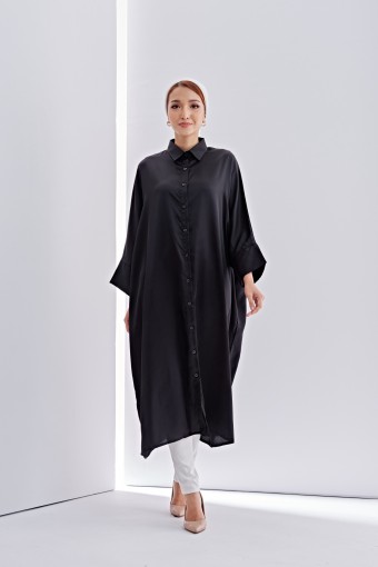 Everlee Long Top In Black