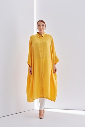 Everlee Long Top In Mustard