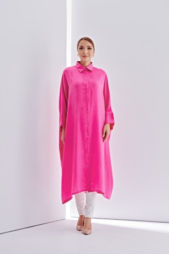 Everlee Long Top In Hotpink