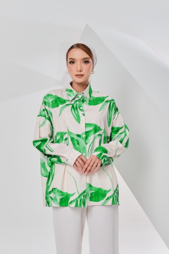 Nikki Top In Forest Green