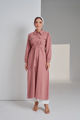 Ruby Long Top In Nude Pink