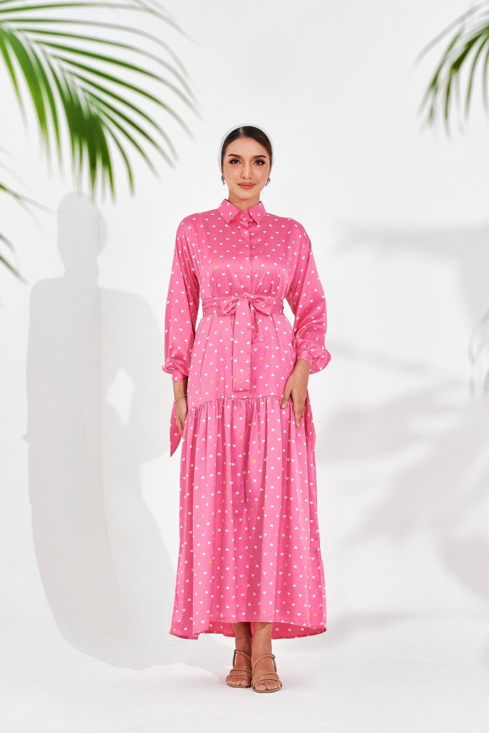 Deelerina Dress In Punch Pink