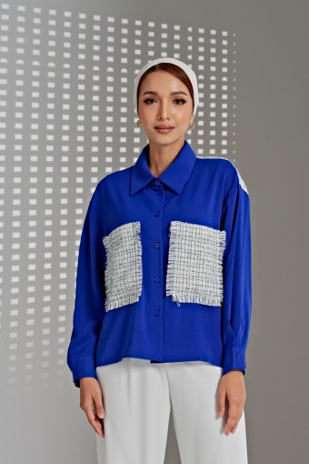 Calandra Top In Electric Blue