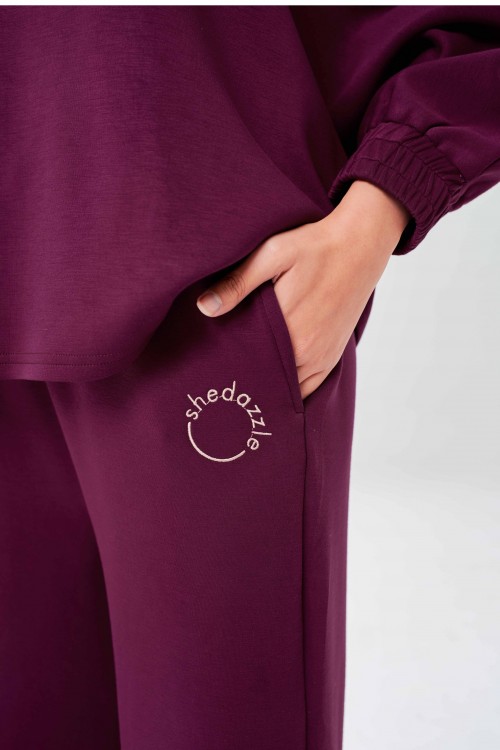 Ae-Ra Set (Straight Cut) In Purple Sangria
