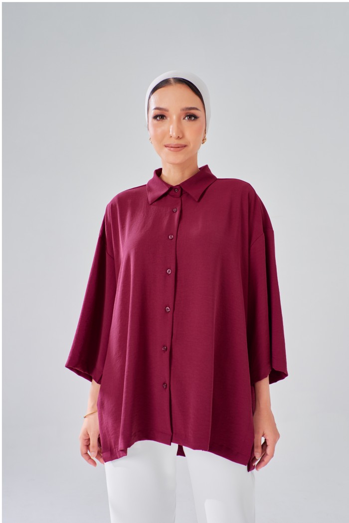 Naomi Top In Burgundy