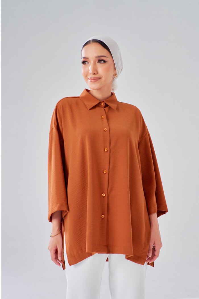 Naomi Top In Ginger Brown