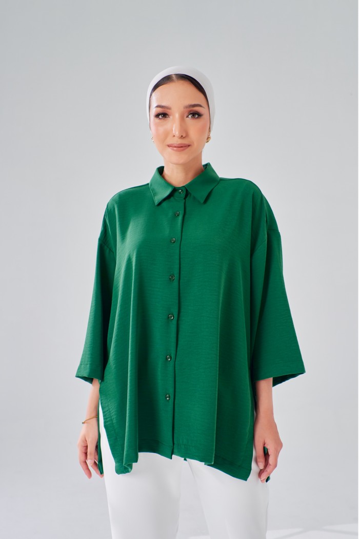 Naomi Top In Shamrock Green