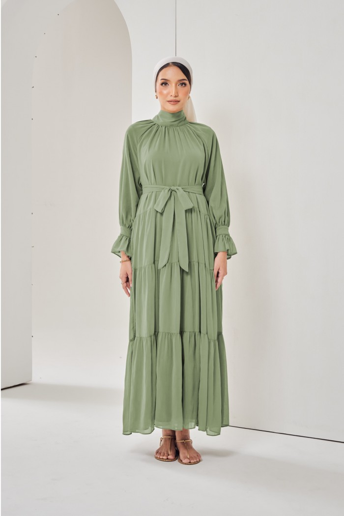 Calissa Dress In Sage Green
