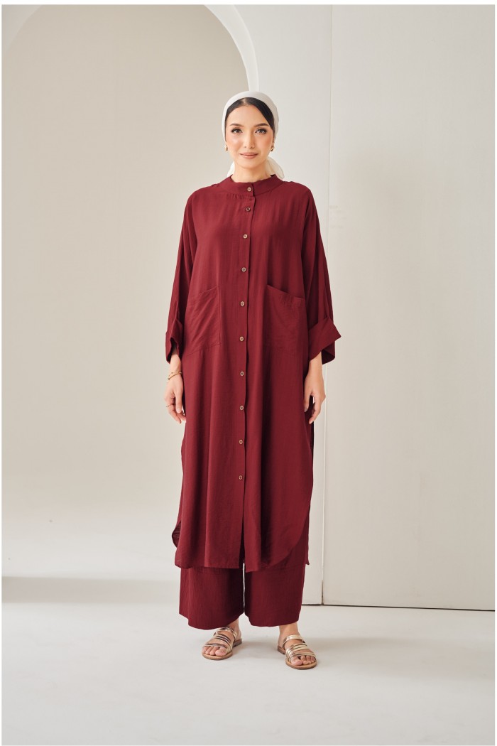 Carina Set In Maroon