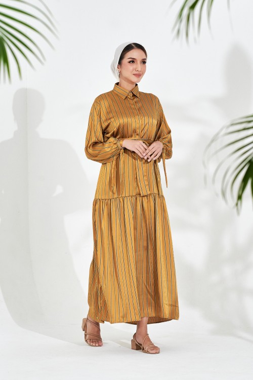 Deelerina Dress In Golden Brown