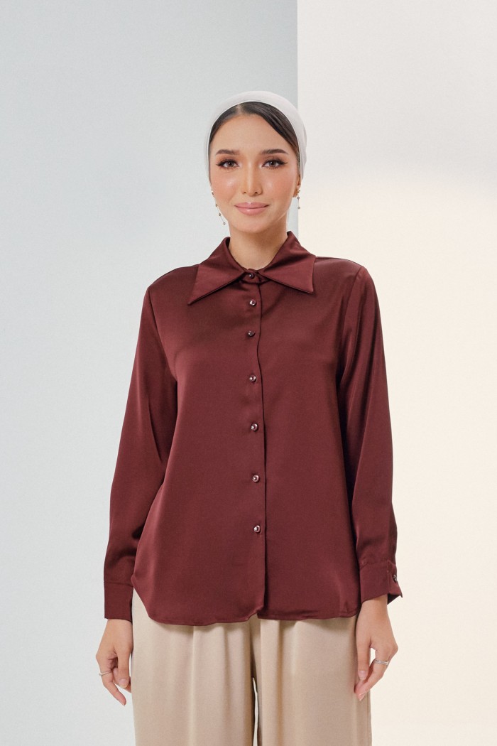 Julianne Top In Mahogany