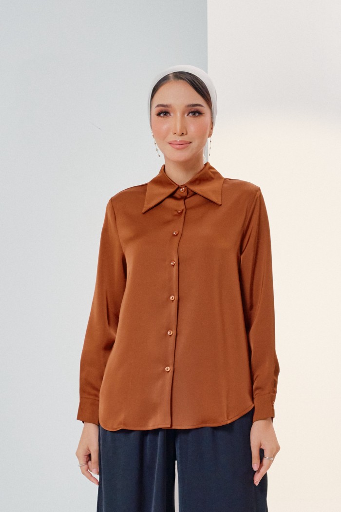 Julianne Top In Copper Brown