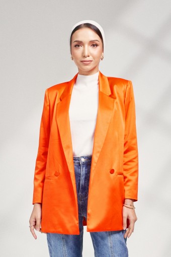 Quinn Blazer In Tangerine