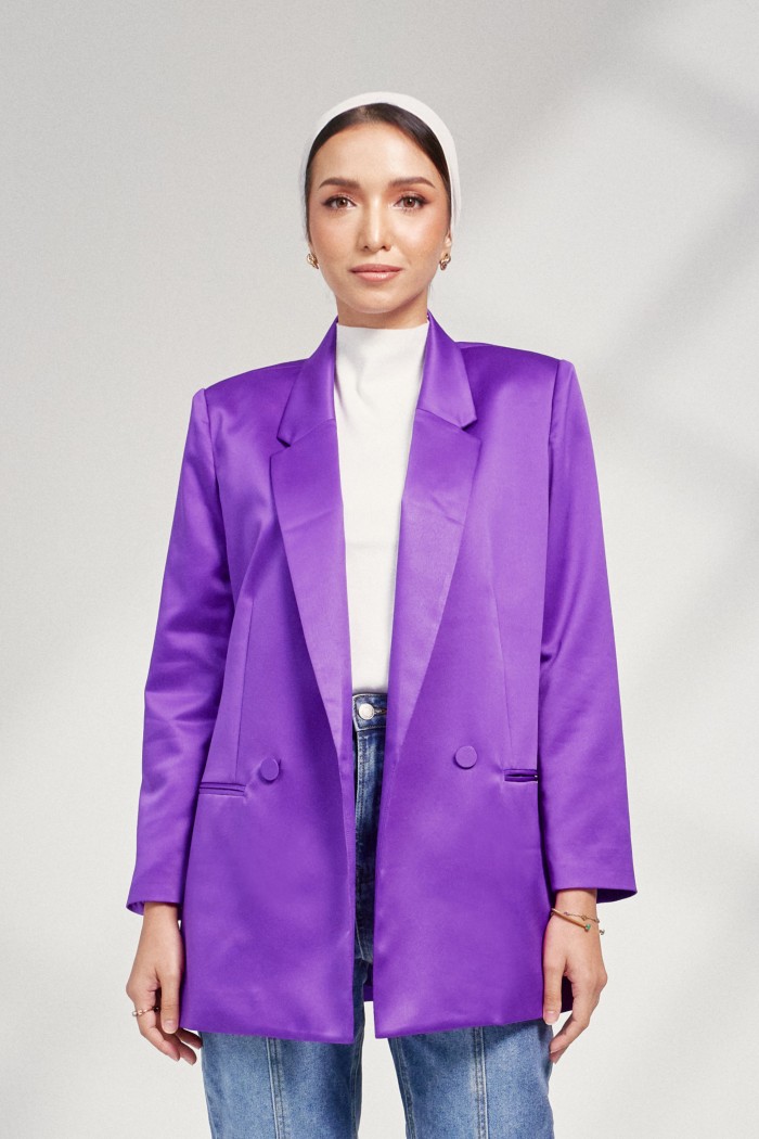 Quinn Blazer In Purple Violet