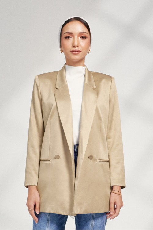 Quinn Blazer In Tortilla Brown