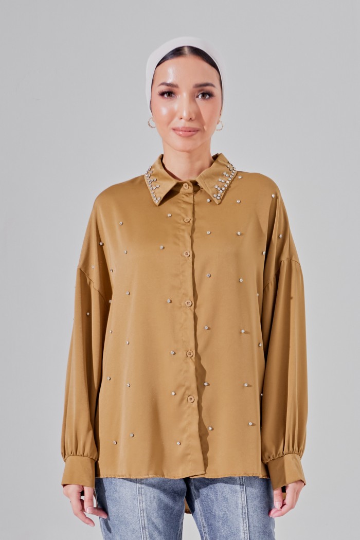 Emina Top In Tawny Brown