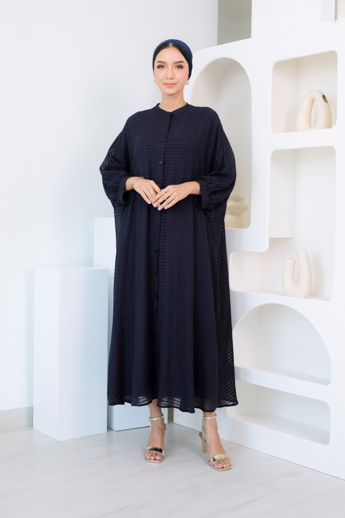 Darina Caftan In Navy Blue