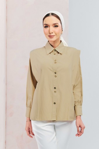 Deluna Top In Tan Brown