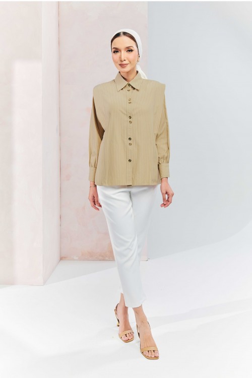 Deluna Top In Tan Brown