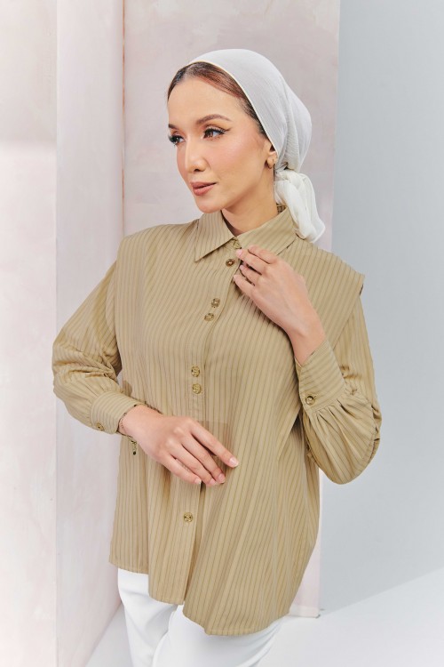 Deluna Top In Tan Brown