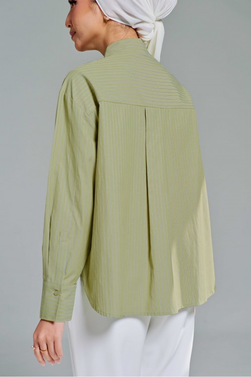 Leona Top In Apple Green