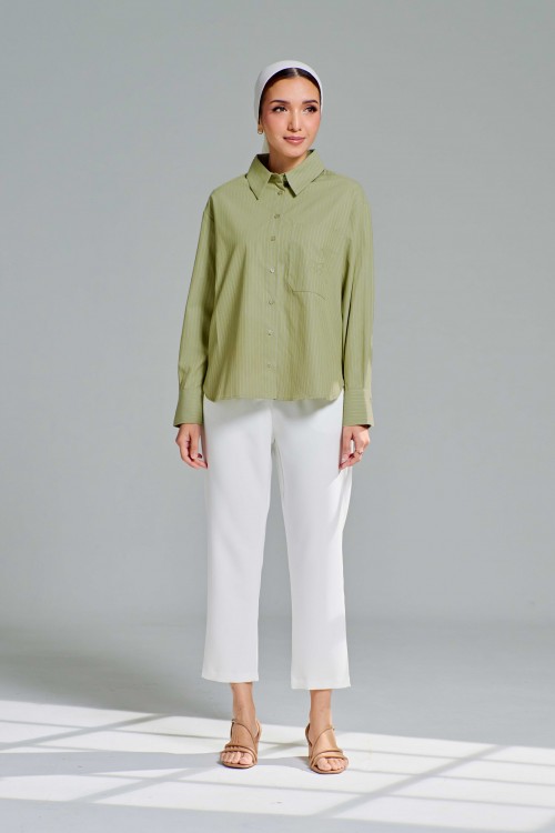 Leona Top In Apple Green
