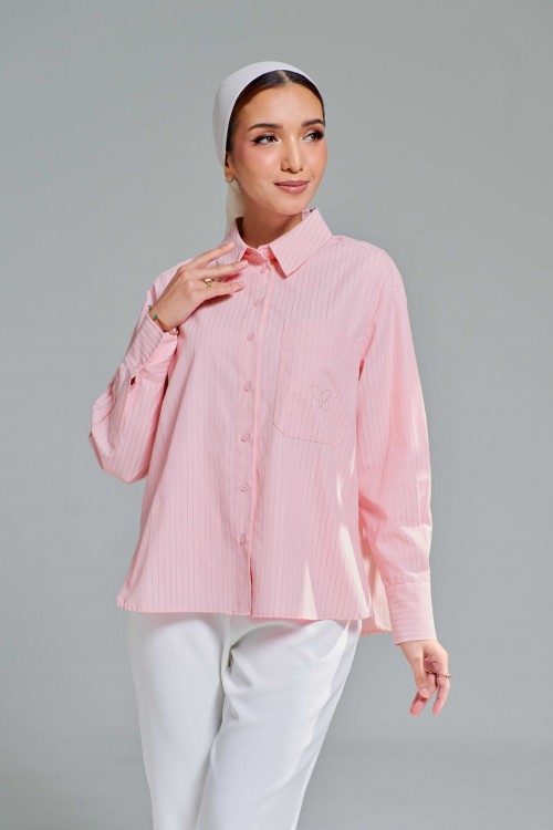 Leona Top In Baby Pink