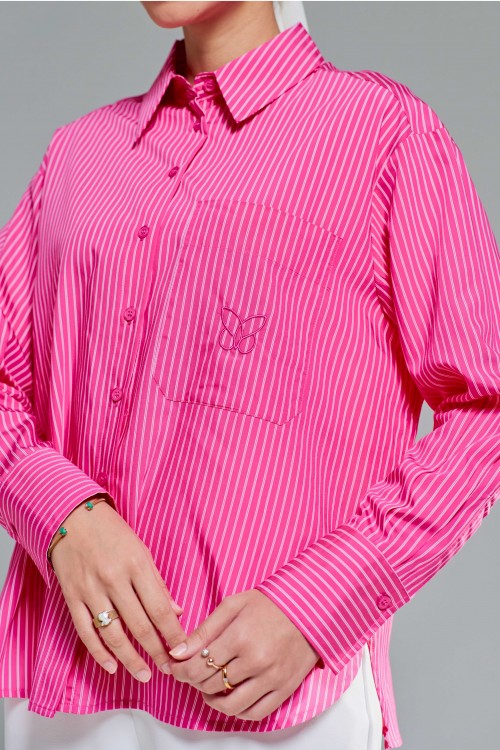 Leona Top In Hotpink