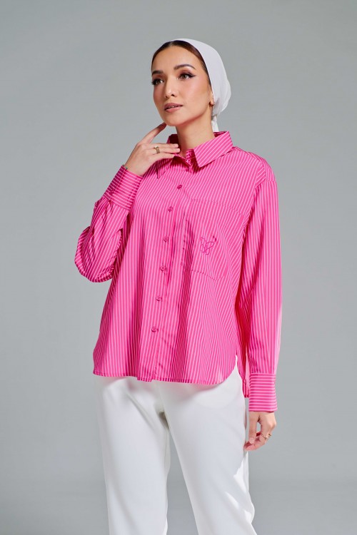 Leona Top In Hotpink