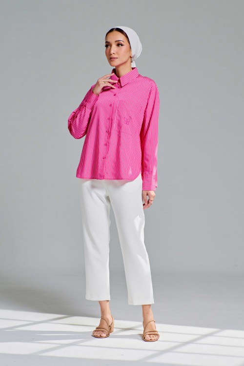 Leona Top In Hotpink