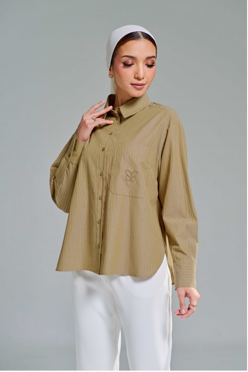 Leona Top In Peanut Brown