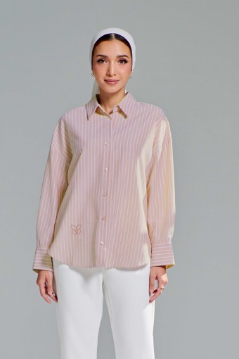 Louisa Top In Peach Salmon
