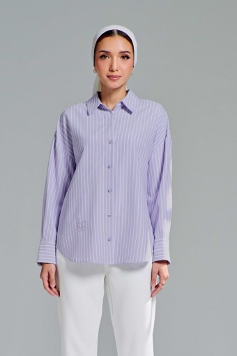 Louisa Top In Periwinkle