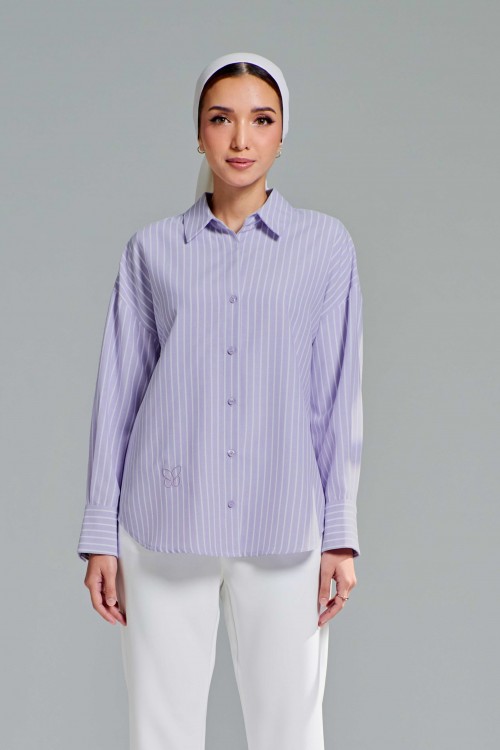 Louisa Top In Periwinkle