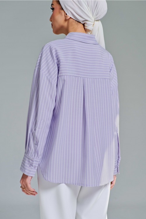 Louisa Top In Periwinkle