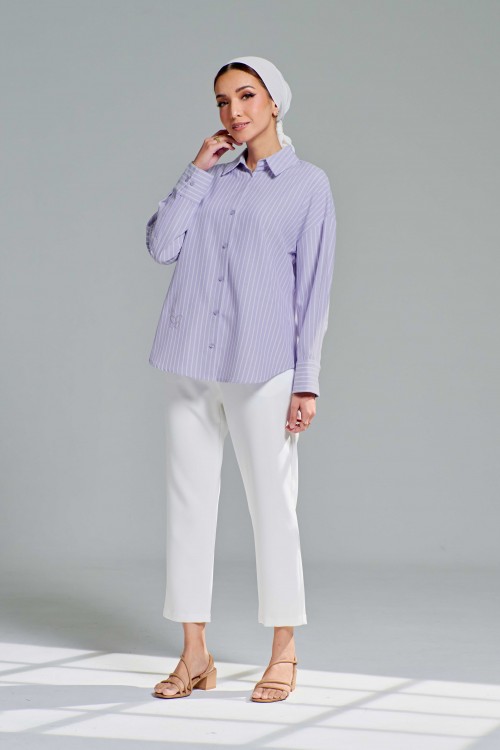 Louisa Top In Periwinkle