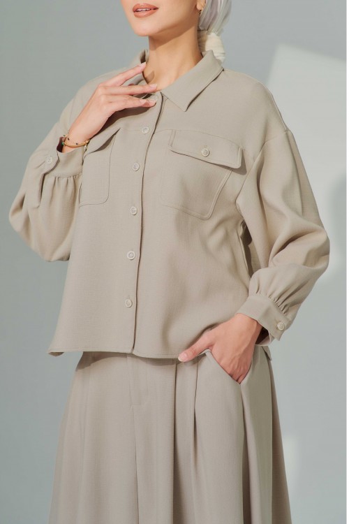 Anne-Marie In Khaki Brown