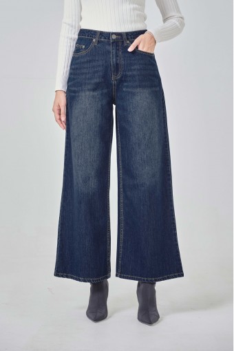 Gigi Denim Pants In Dark Blue