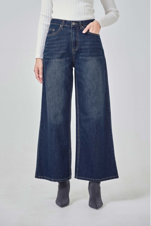 Gigi Denim Pants In Dark Blue