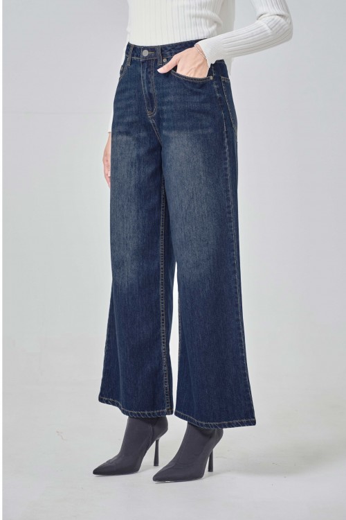 Gigi Denim Pants In Dark Blue