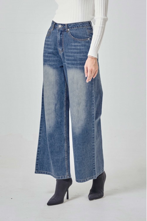 Gigi Denim Pants In Sandwash Blue