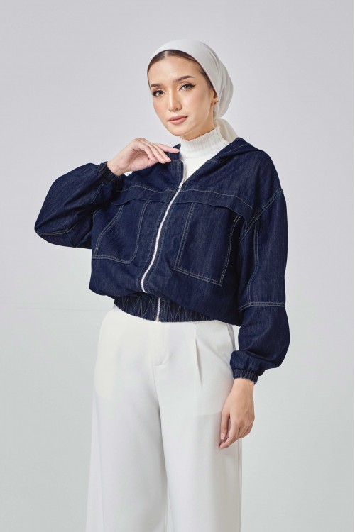 Kylie Denim Jacket In Dark Blue