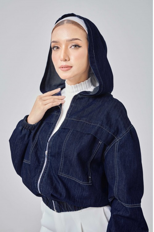 Kylie Denim Jacket In Dark Blue
