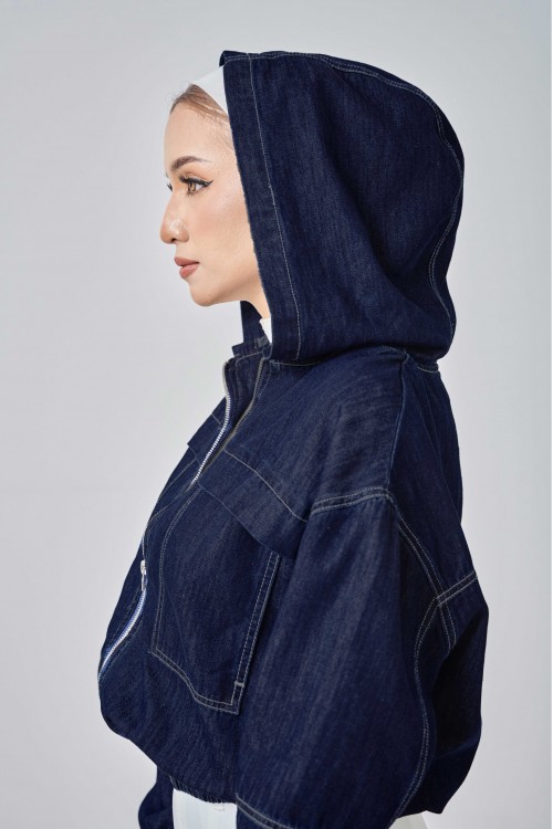 Kylie Denim Jacket In Dark Blue