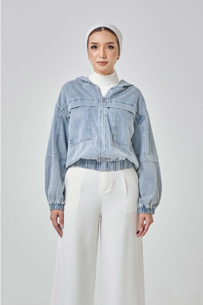 Kylie Denim Jacket In Light Blue