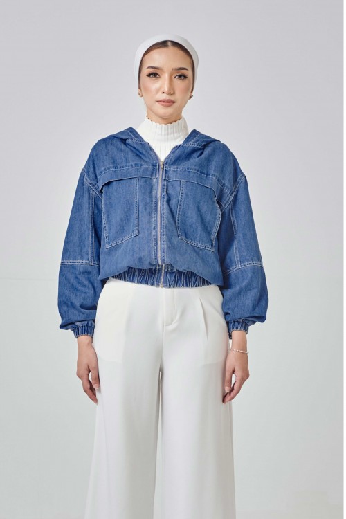 Kylie Denim Jacket In Medium Blue