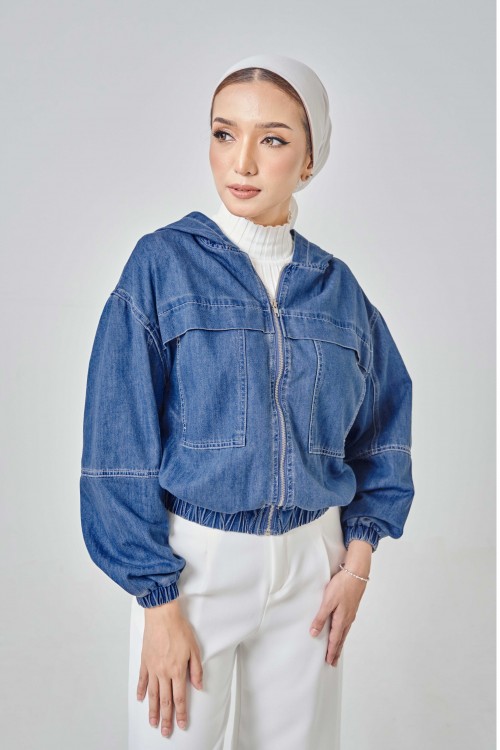 Kylie Denim Jacket In Medium Blue